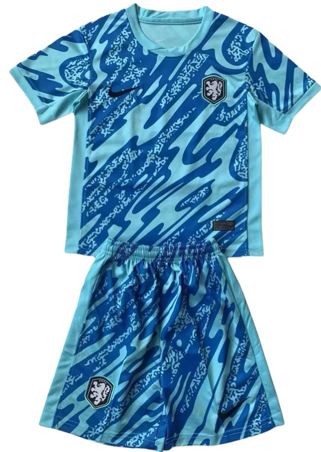 Kit infantil Goleiro III Seleção da Holanda 2024 Third